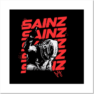 Carlos Sainz Name Reapeat Posters and Art